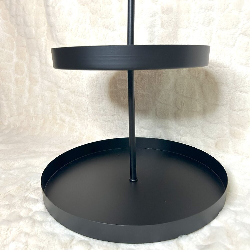 Decocrated Round Metal Two-Tiered Tray-NEW